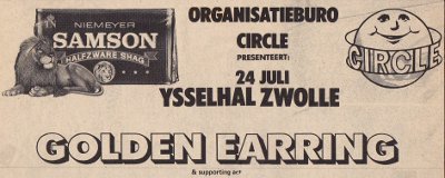 Golden Earring show ad July 24, 1976 Zwolle - IJsselhal